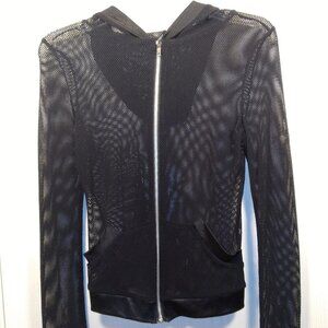 Styles Women’s Black Net Fitted Hoody